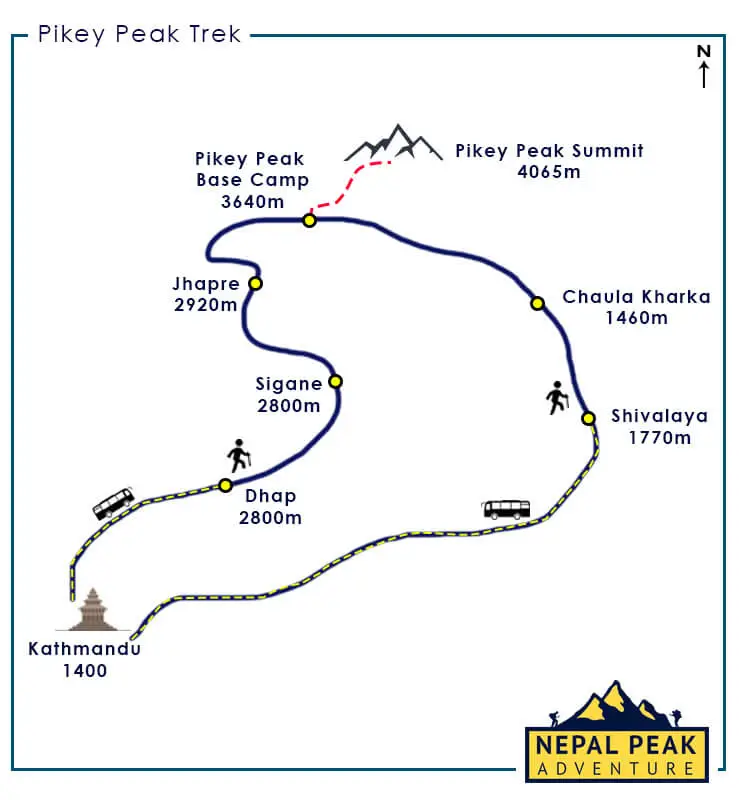 pikey-peak-base-camp-trek-map-according-to-itinerary