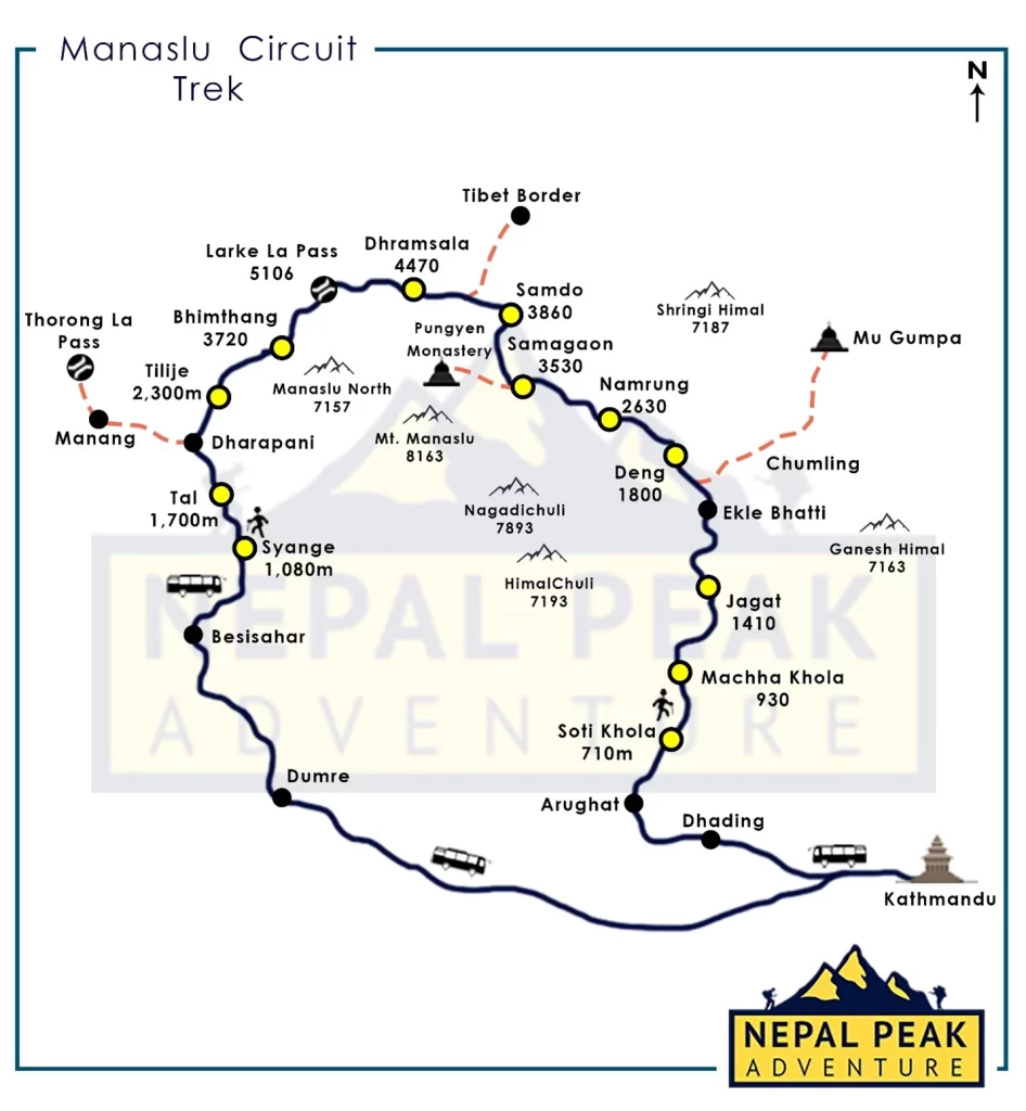 map-of-manaslu-circuit-trek-with-checkpoints