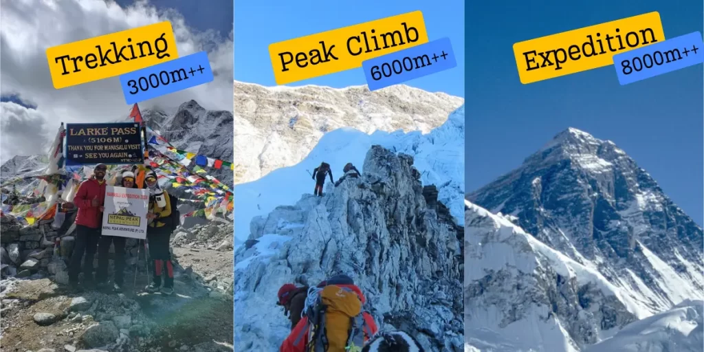 trekking-peakclimbing-expedition-differences